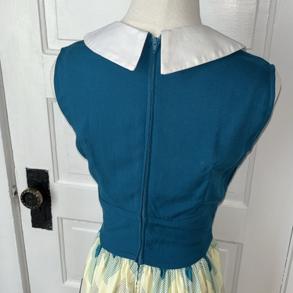 QUEEN OF HEARTS BY LETTY TENANT RETRO COLLARED DRESS - Picture 7 of 10